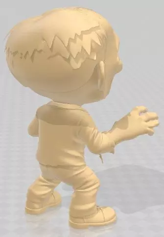 Funko - Zombie Printable Doll 3D print model_3