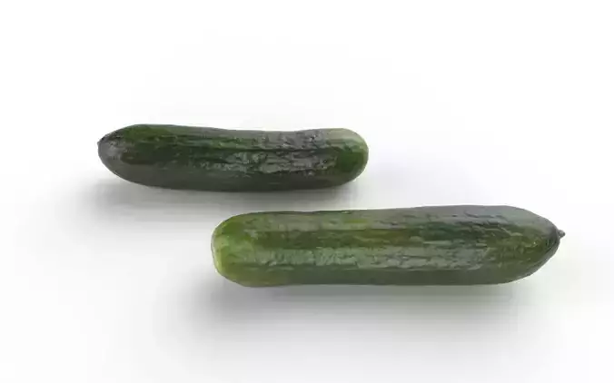 Cucumber M02 Low-poly 3D model 4
