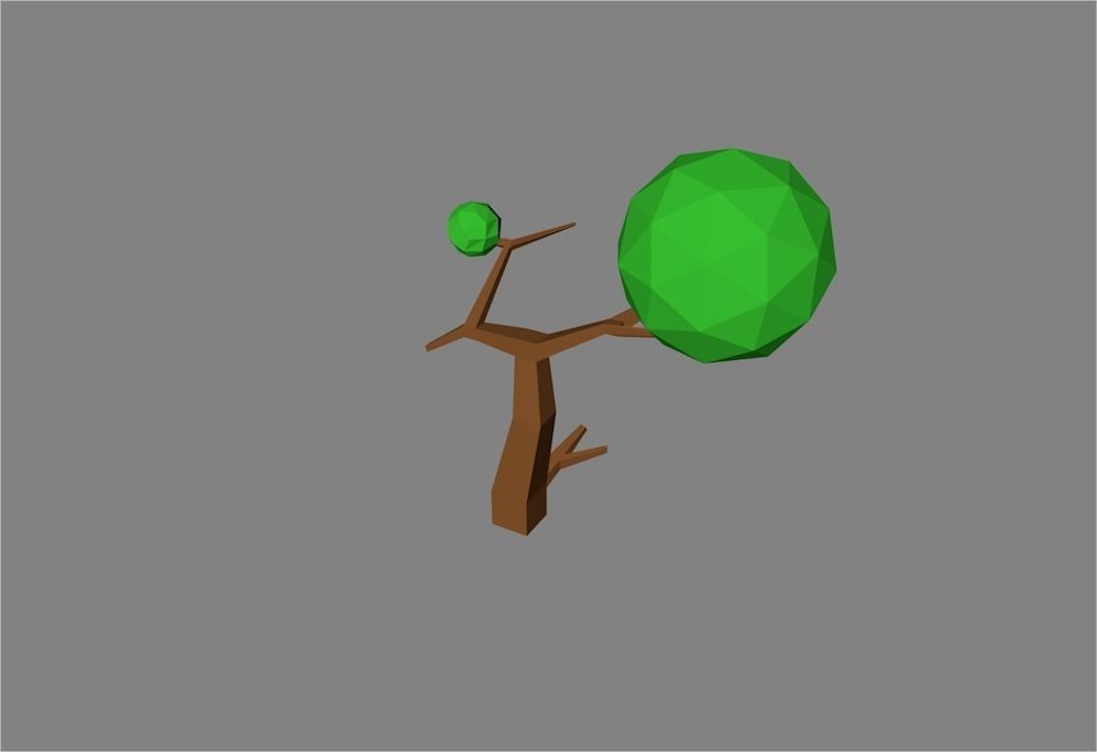 Low Poly Trees tree Low-poly 3D model_2