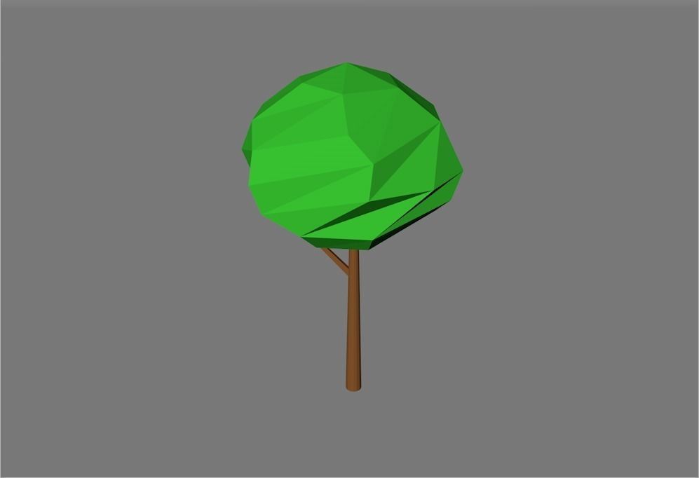 Low Poly Trees tree Low-poly 3D model_4