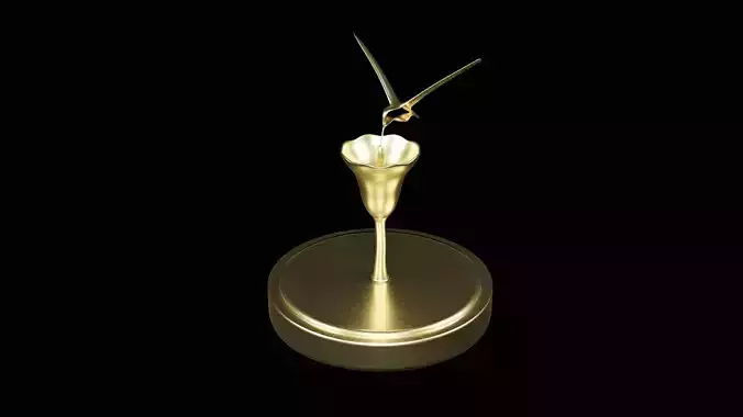 Spirit of the Sky  Hummingbird Sculpture 3D Print Model