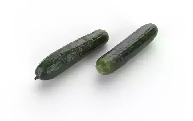Cucumber M03 Low-poly 3D model 6
