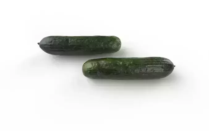 Cucumber M03 Low-poly 3D model 4