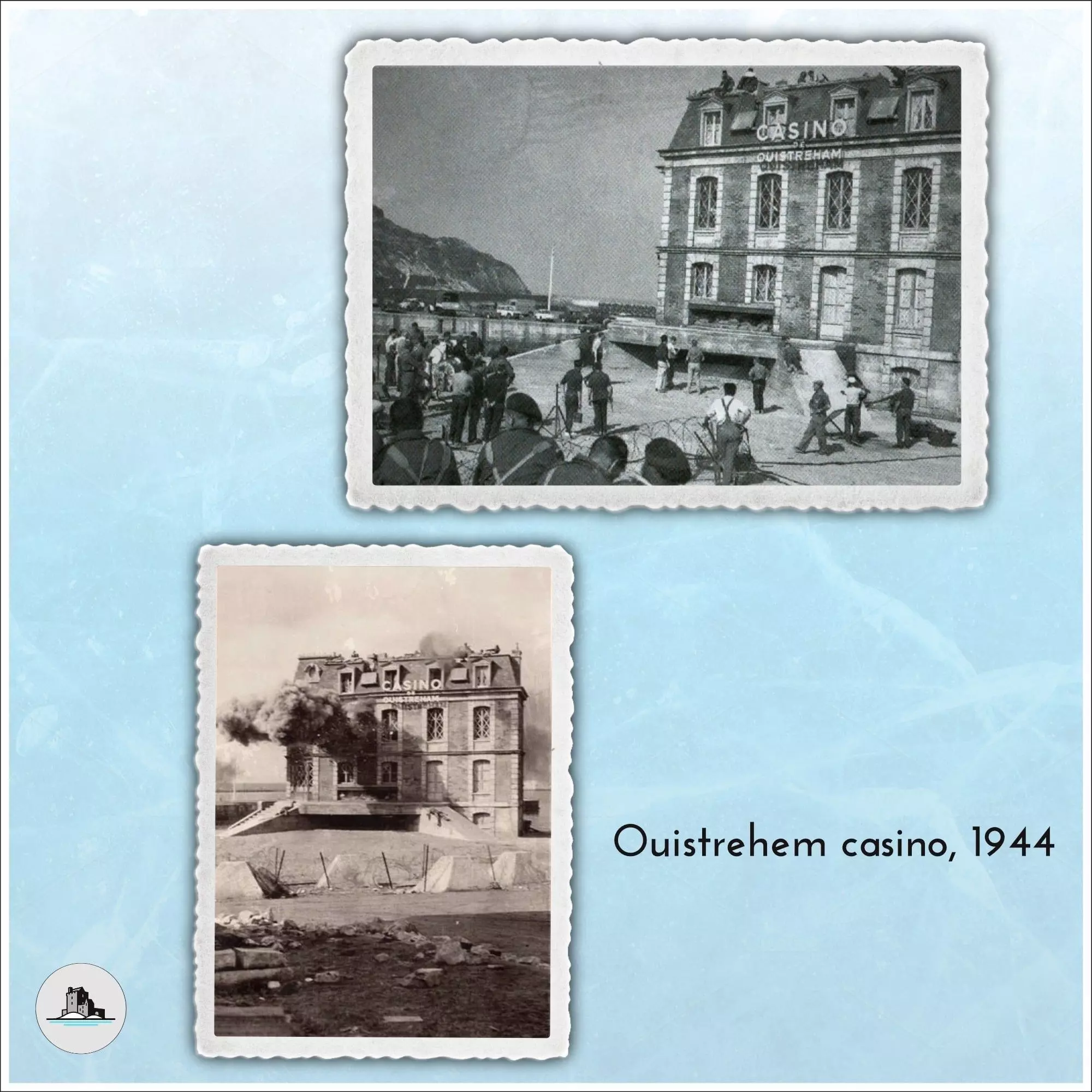 Casino of Ouistreham Caen Calvados Normandy - Modern WW2 WW1 Wor 3D print model_1