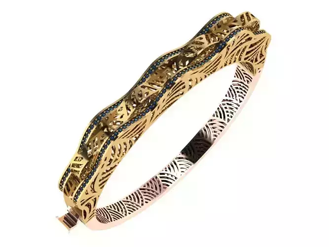 Custom Design Gold Bracelet and Ring 3D print model Custom Design Gold Bracelet and Ring 3D print model