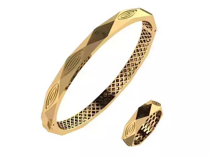 Custom Design Gold Bracelet and Ring