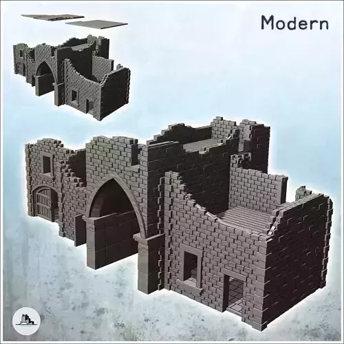 Ruined stone building with large gothic arch 14 - Modern WW2 WW1