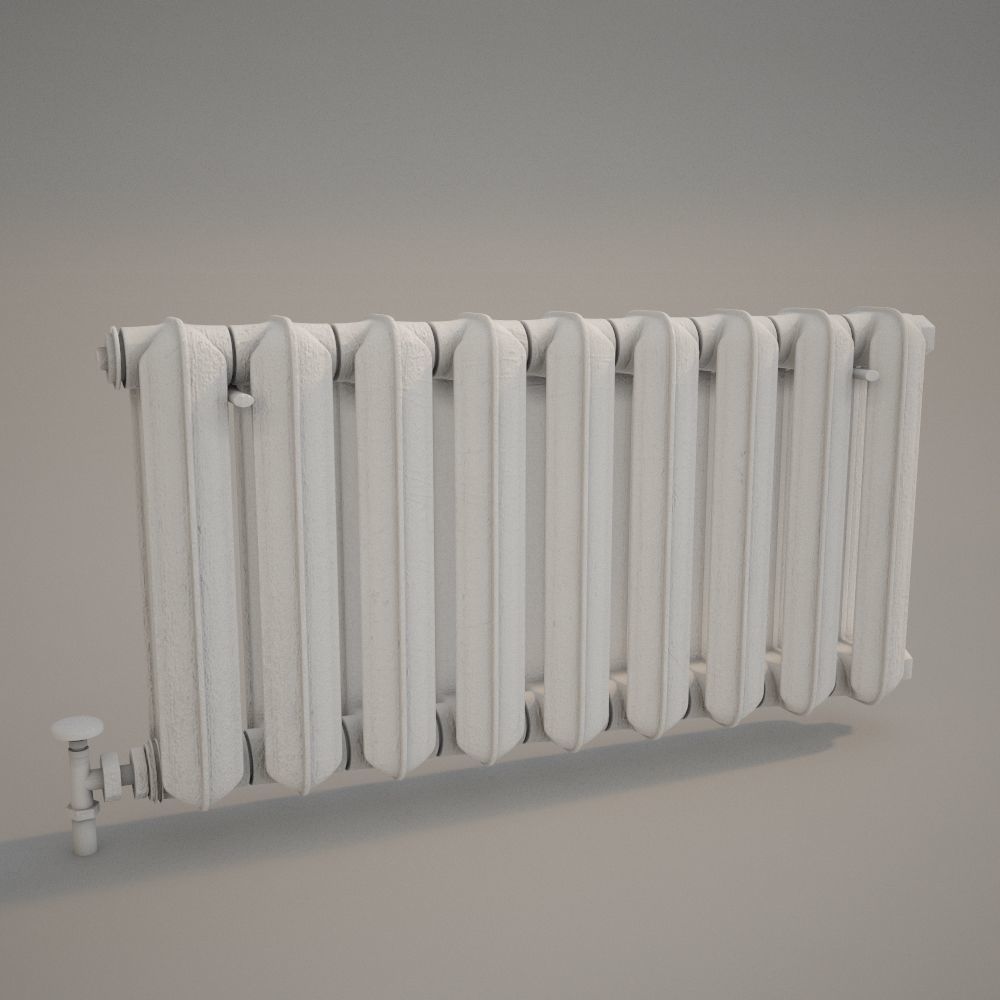 Painted Old Radiator 3D model_5