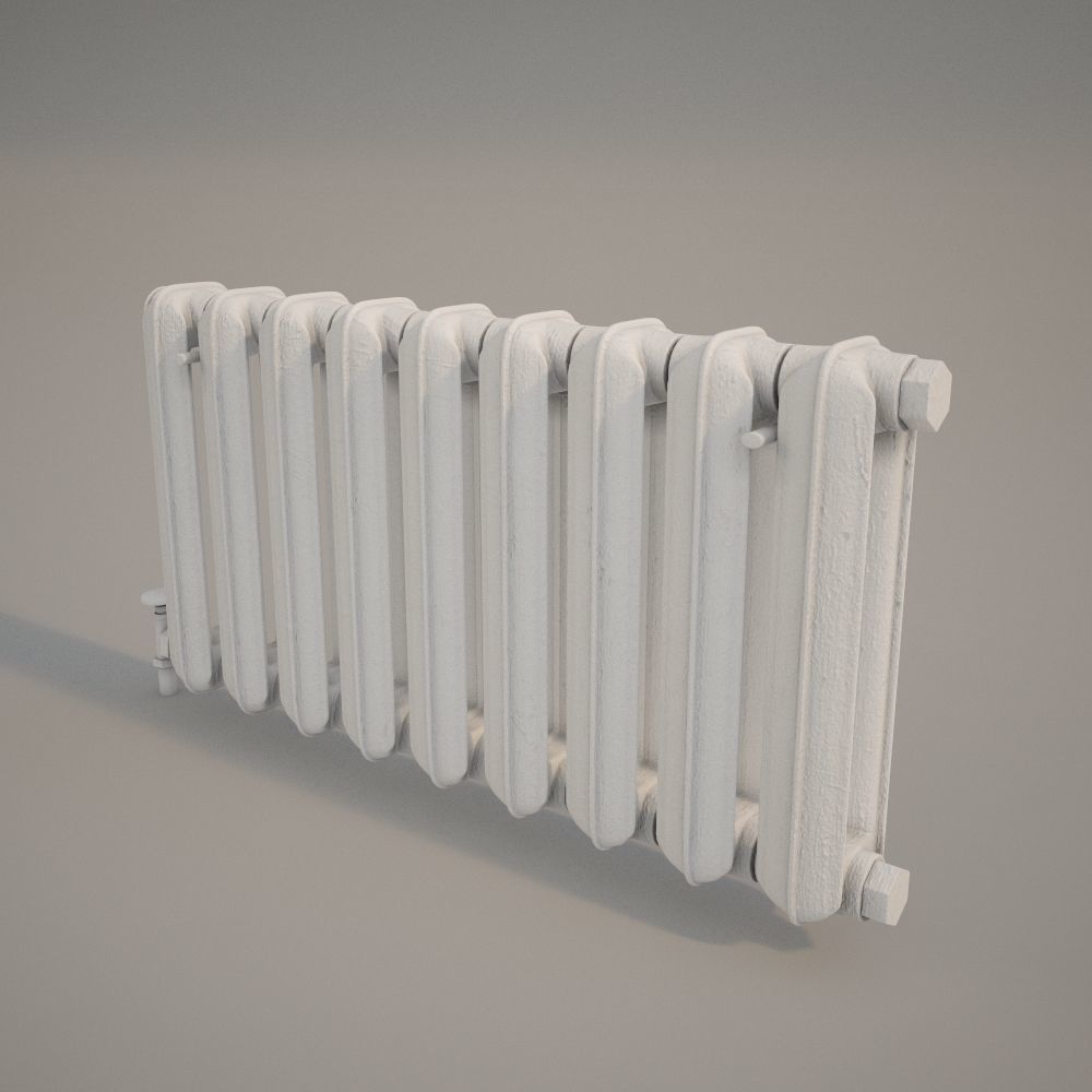 Painted Old Radiator 3D model_1