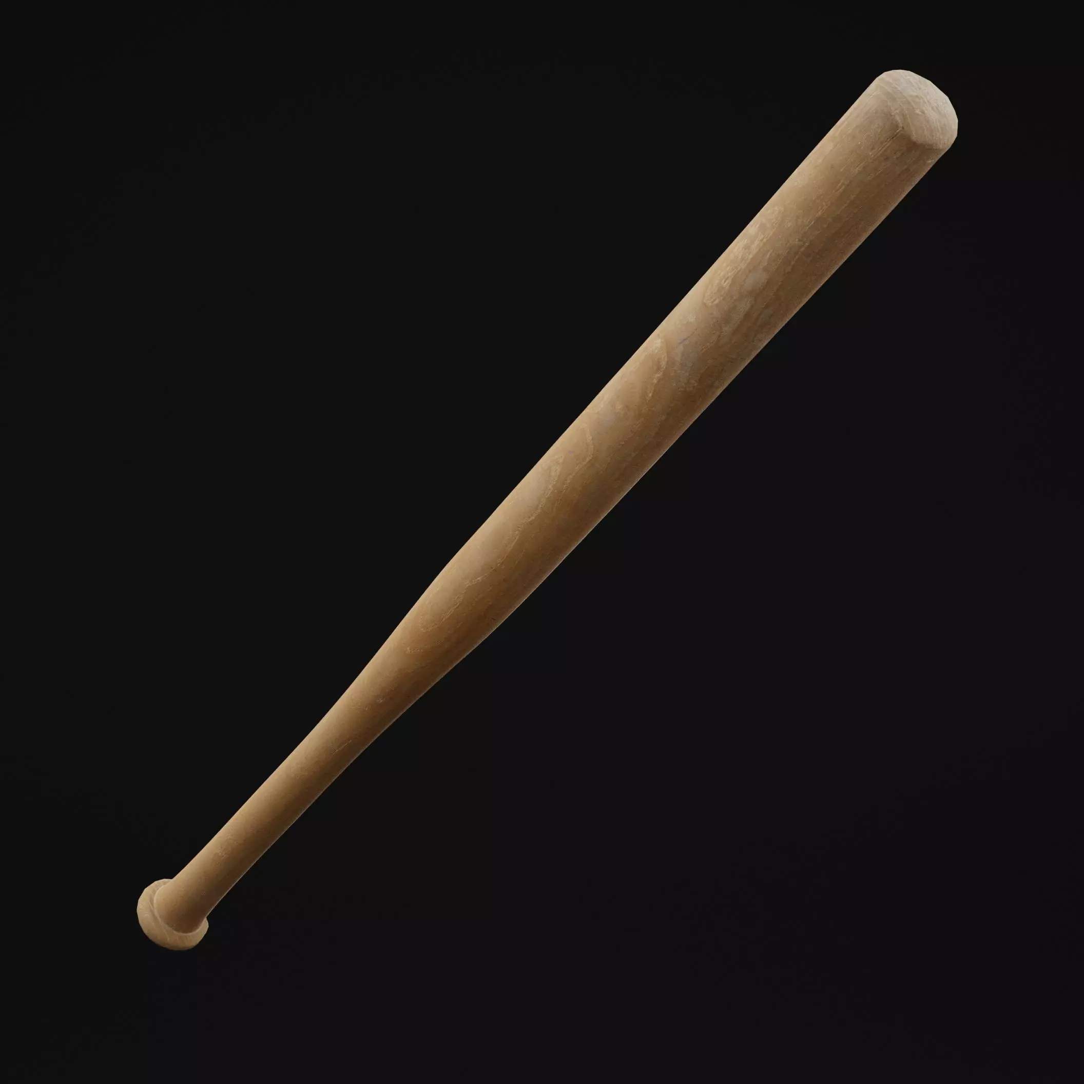 Baseball Bat Low-poly 3D model_5