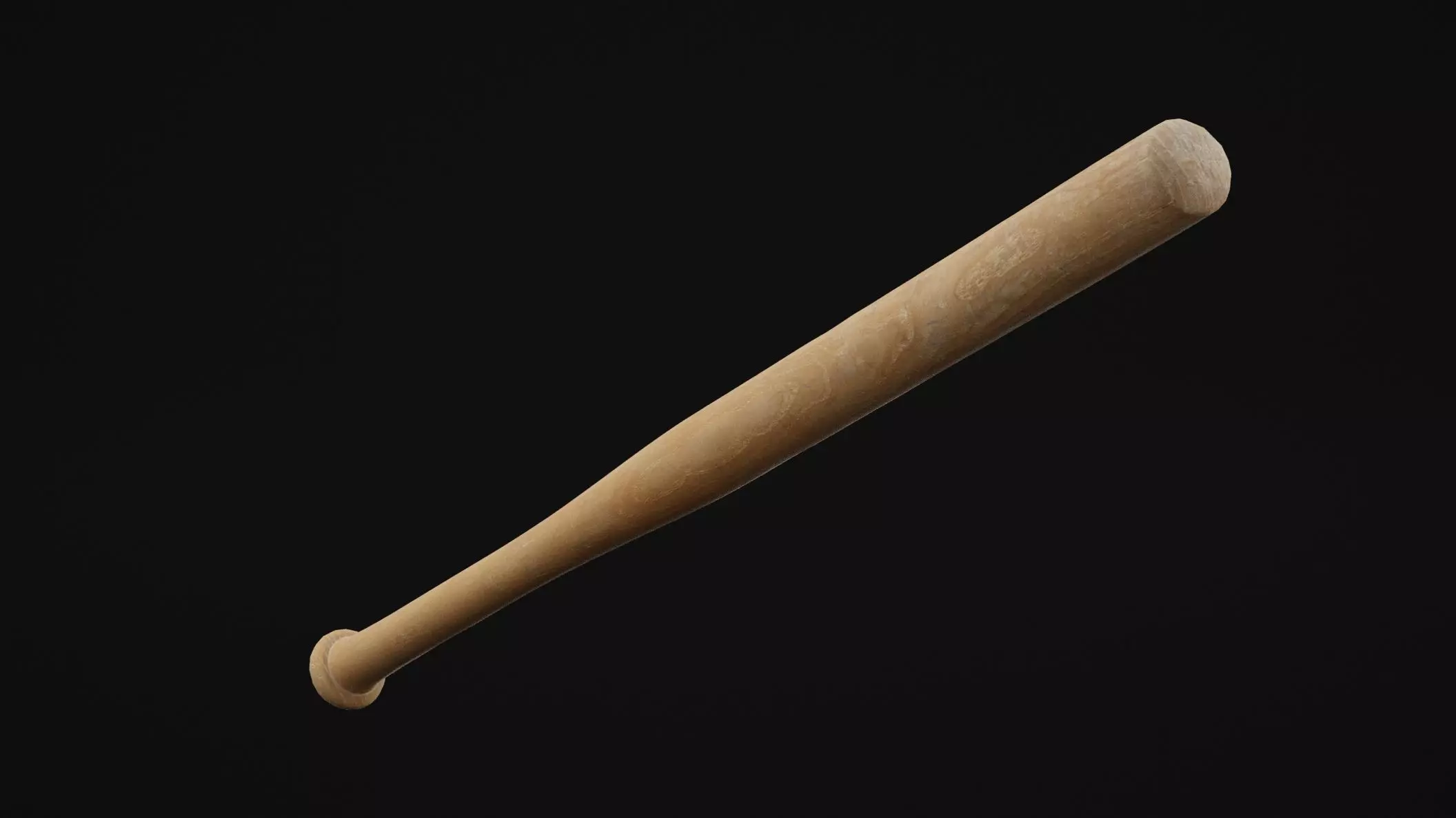 Baseball Bat Low-poly 3D model_0