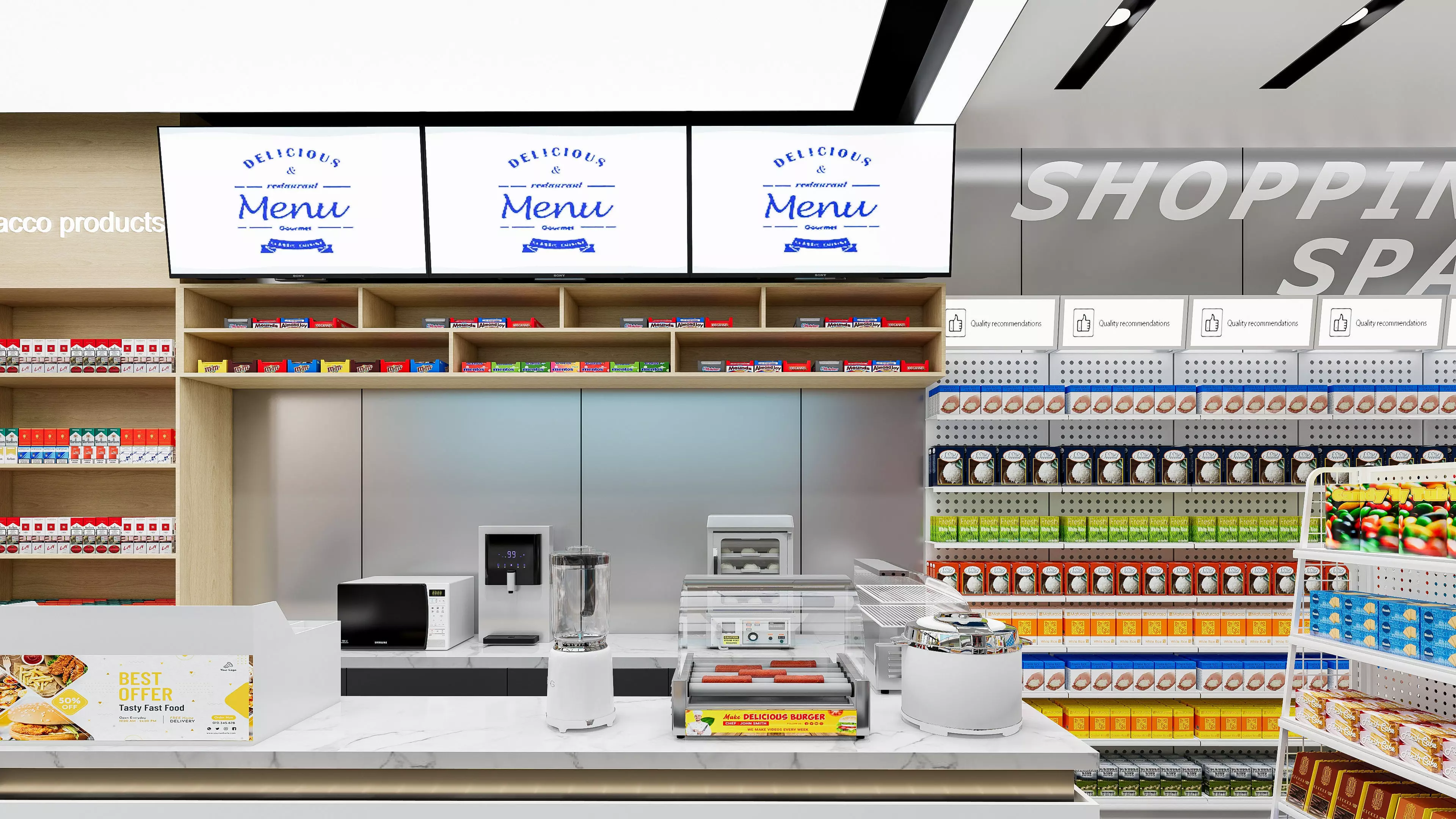 Supermarket Hypermarket Convenience Store 2 3D model_5