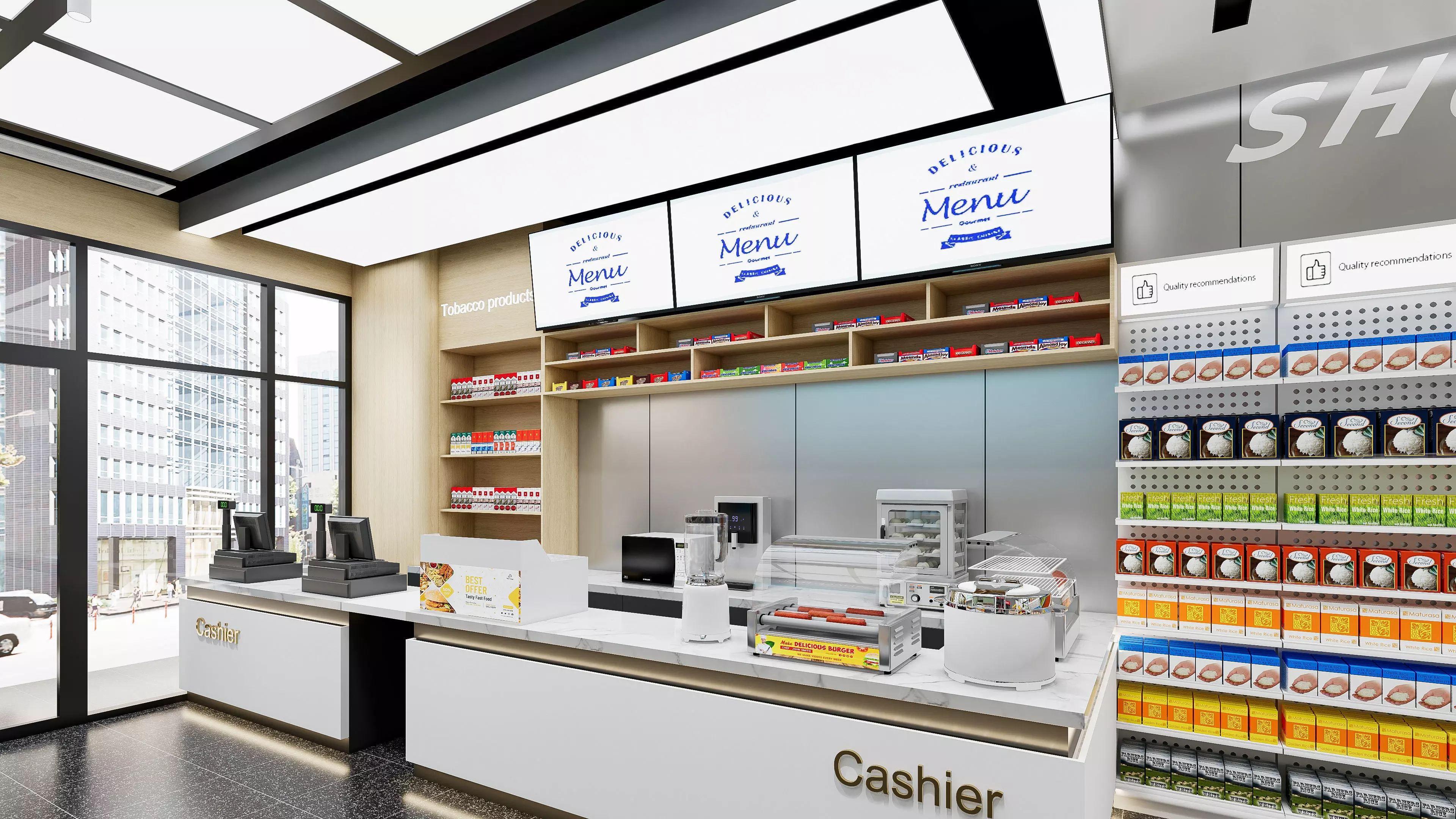 Supermarket Hypermarket Convenience Store 2 3D model_2