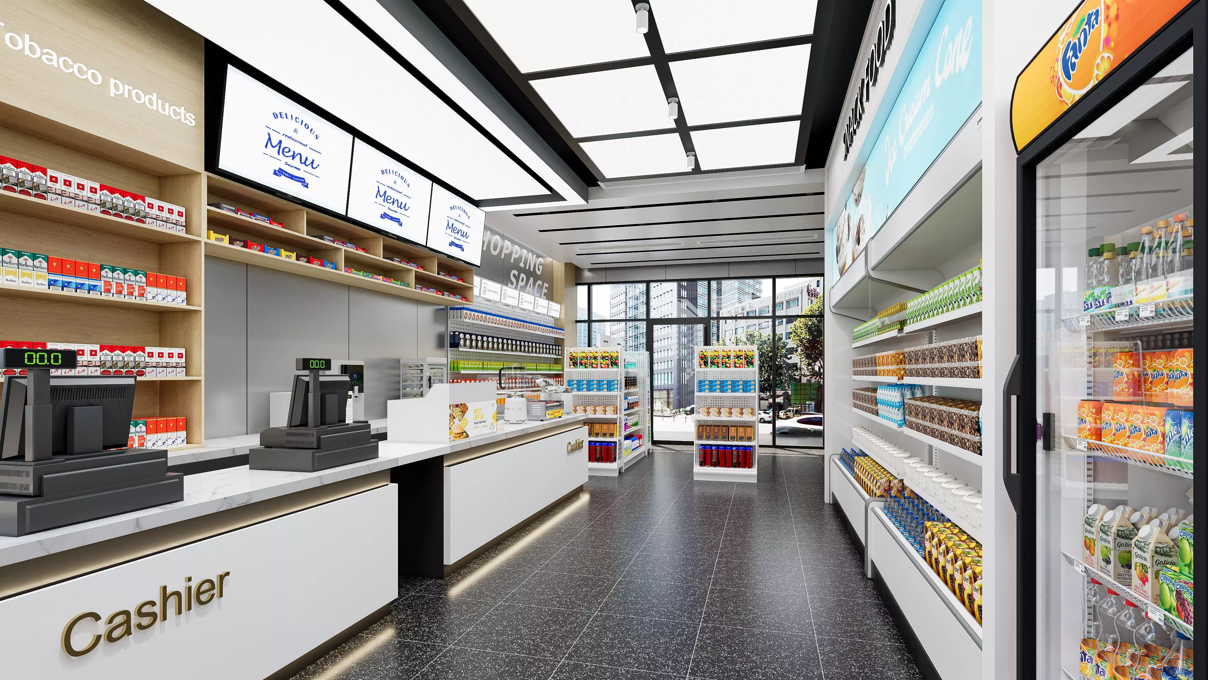 Supermarket Hypermarket Convenience Store 2 3D model_3
