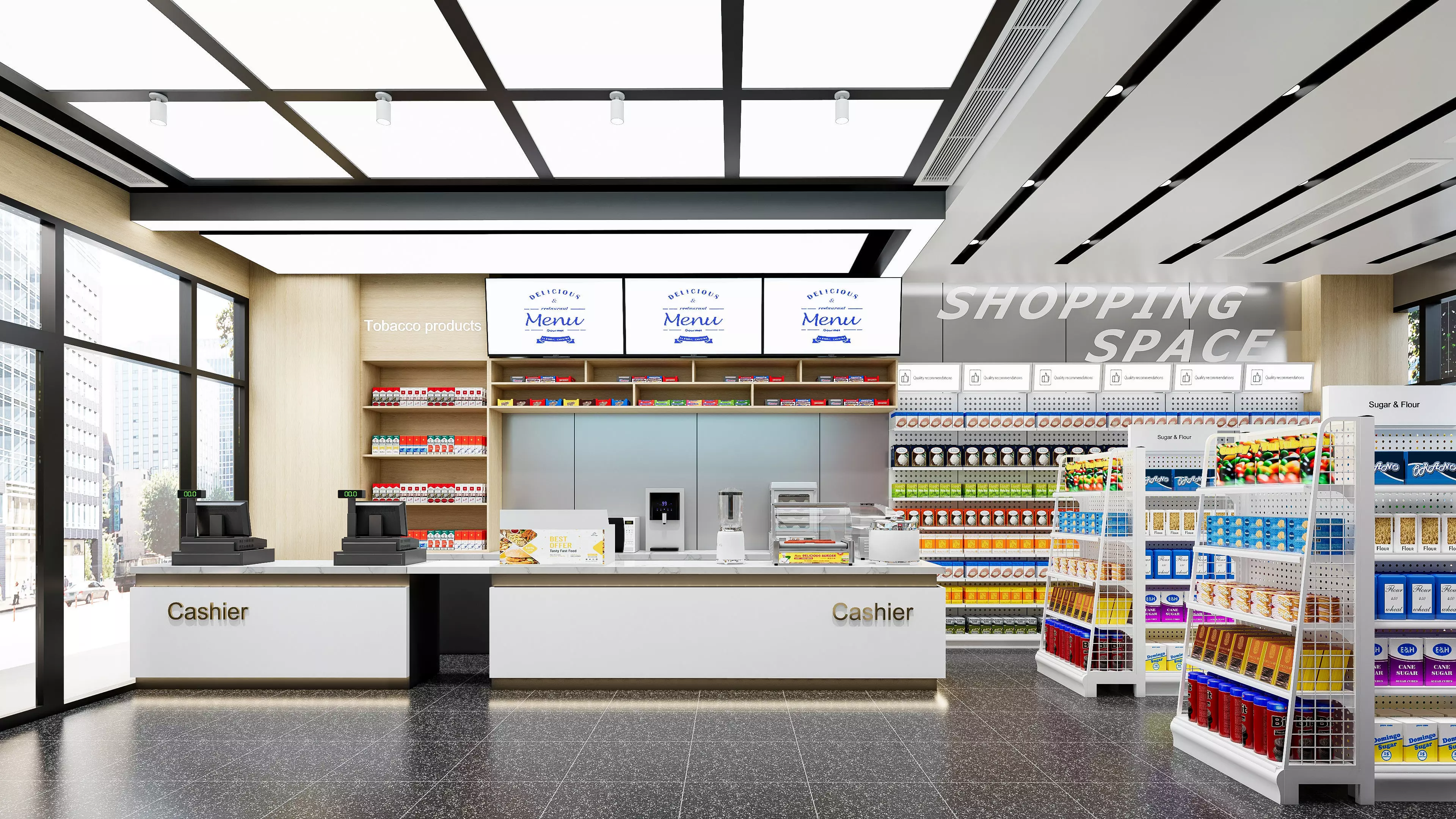 Supermarket Hypermarket Convenience Store 2 3D model_1