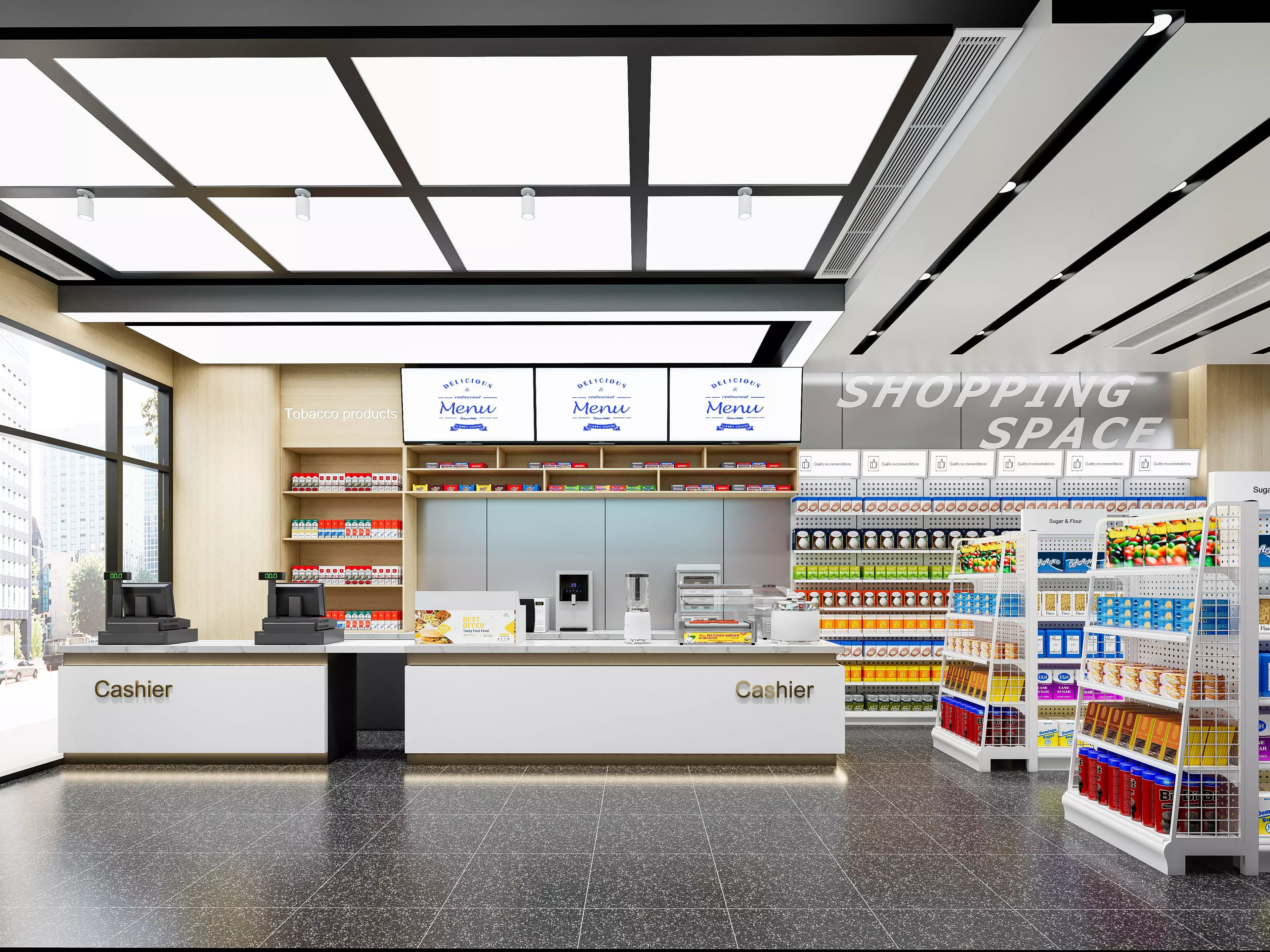 Supermarket Hypermarket Convenience Store 2 3D model_0