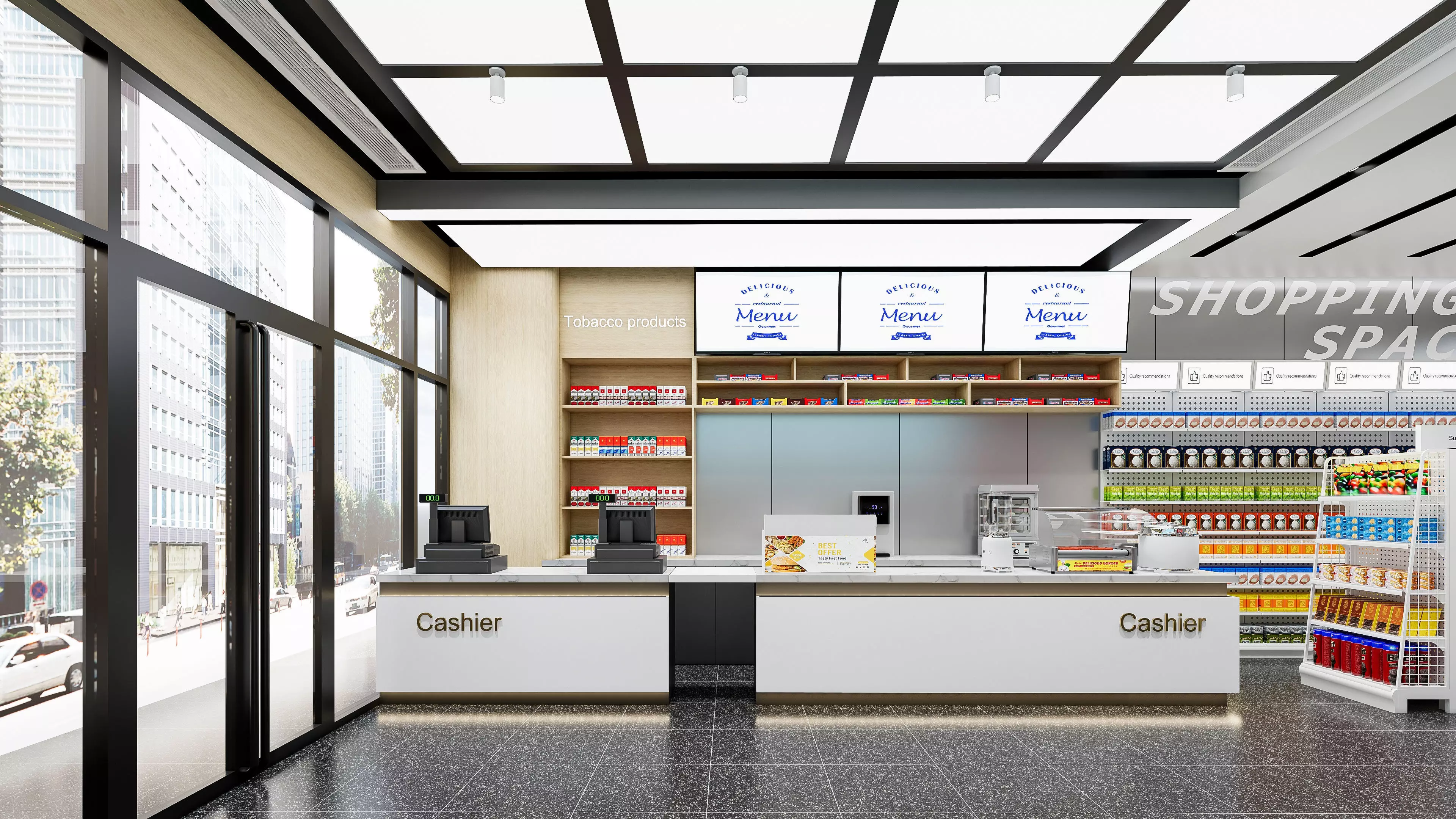 Supermarket Hypermarket Convenience Store 2 3D model_7