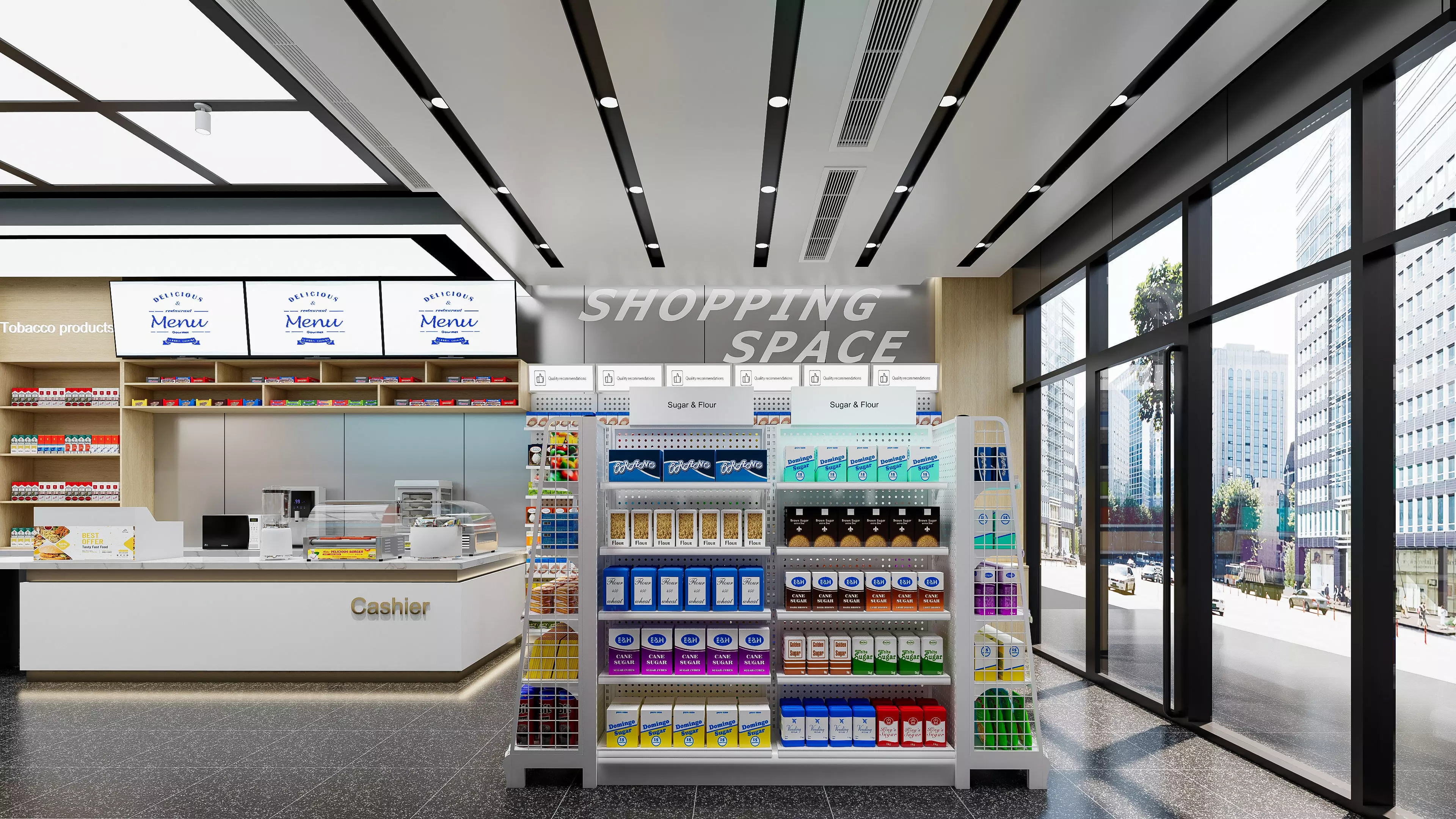 Supermarket Hypermarket Convenience Store 2 3D model_8