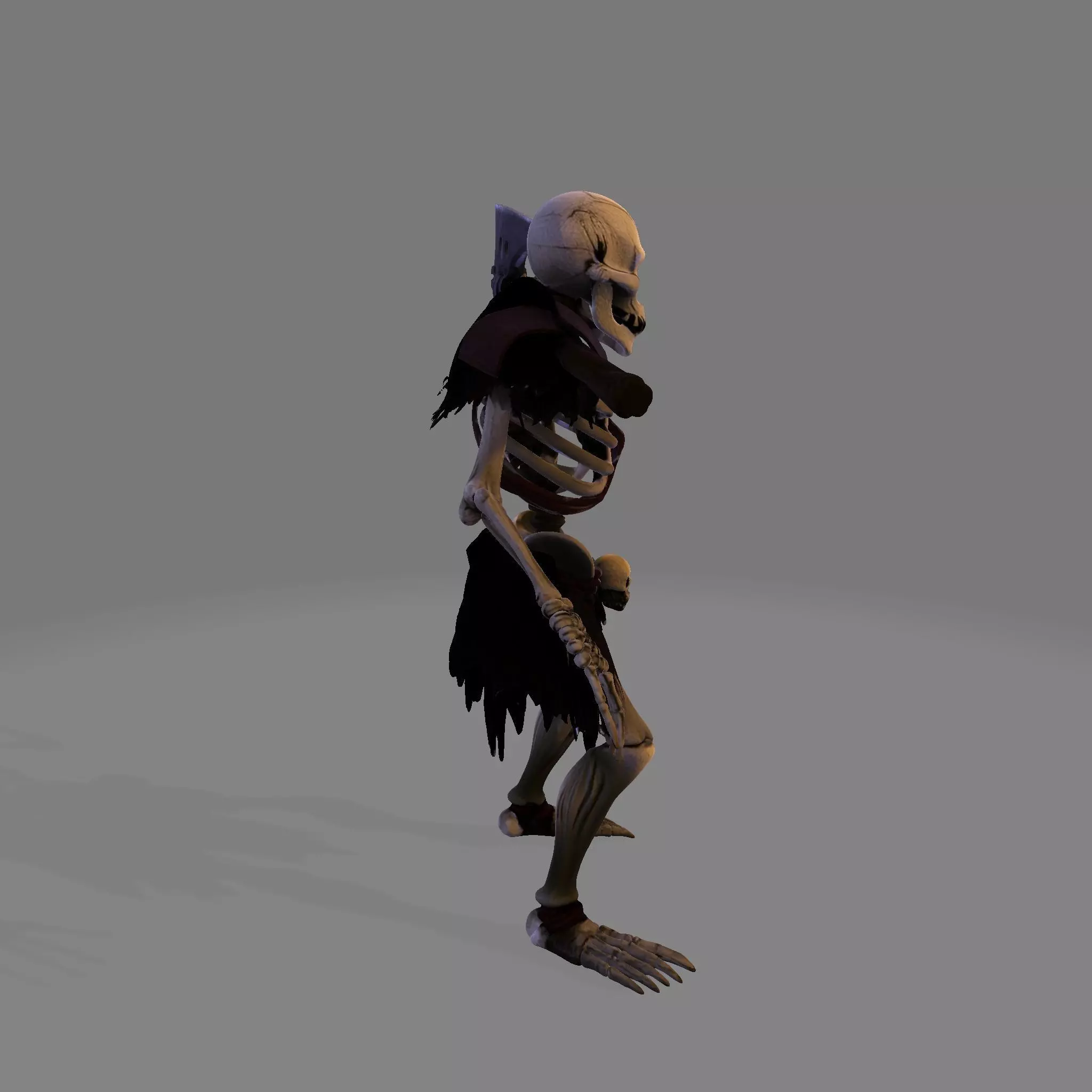 Spooky Skeleton Fighter 3D print model_18