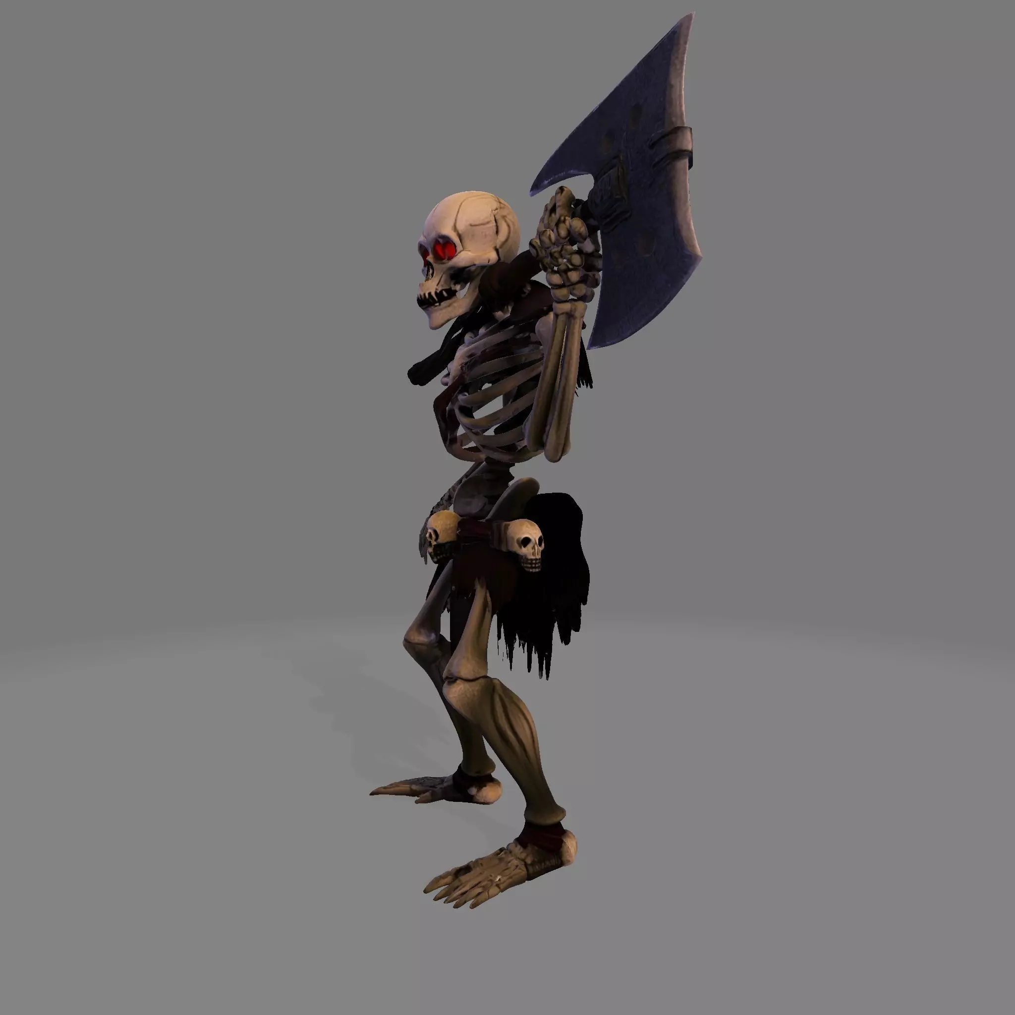 Spooky Skeleton Fighter 3D print model_9