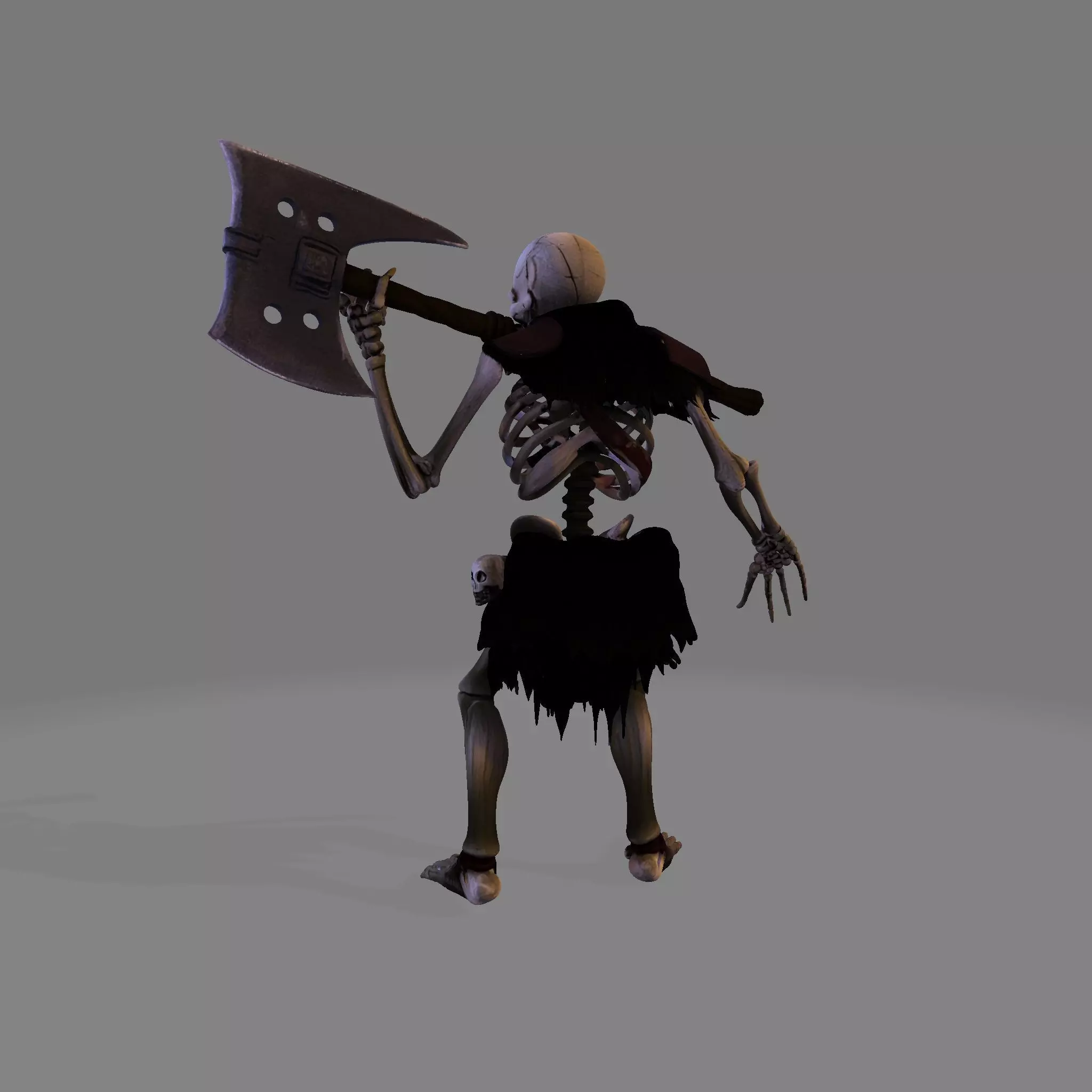 Spooky Skeleton Fighter 3D print model_14