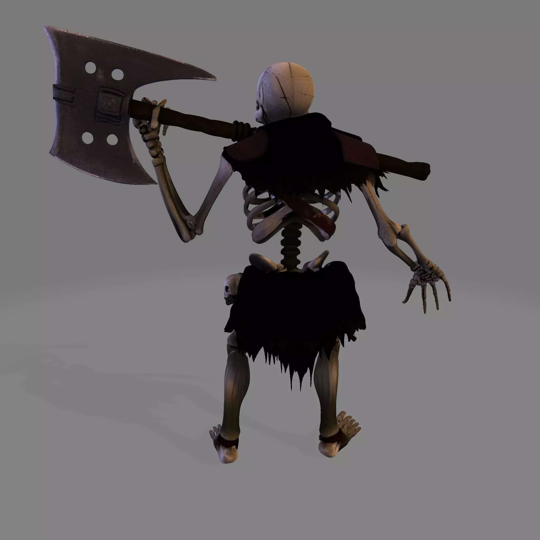 Spooky Skeleton Fighter 3D print model_15