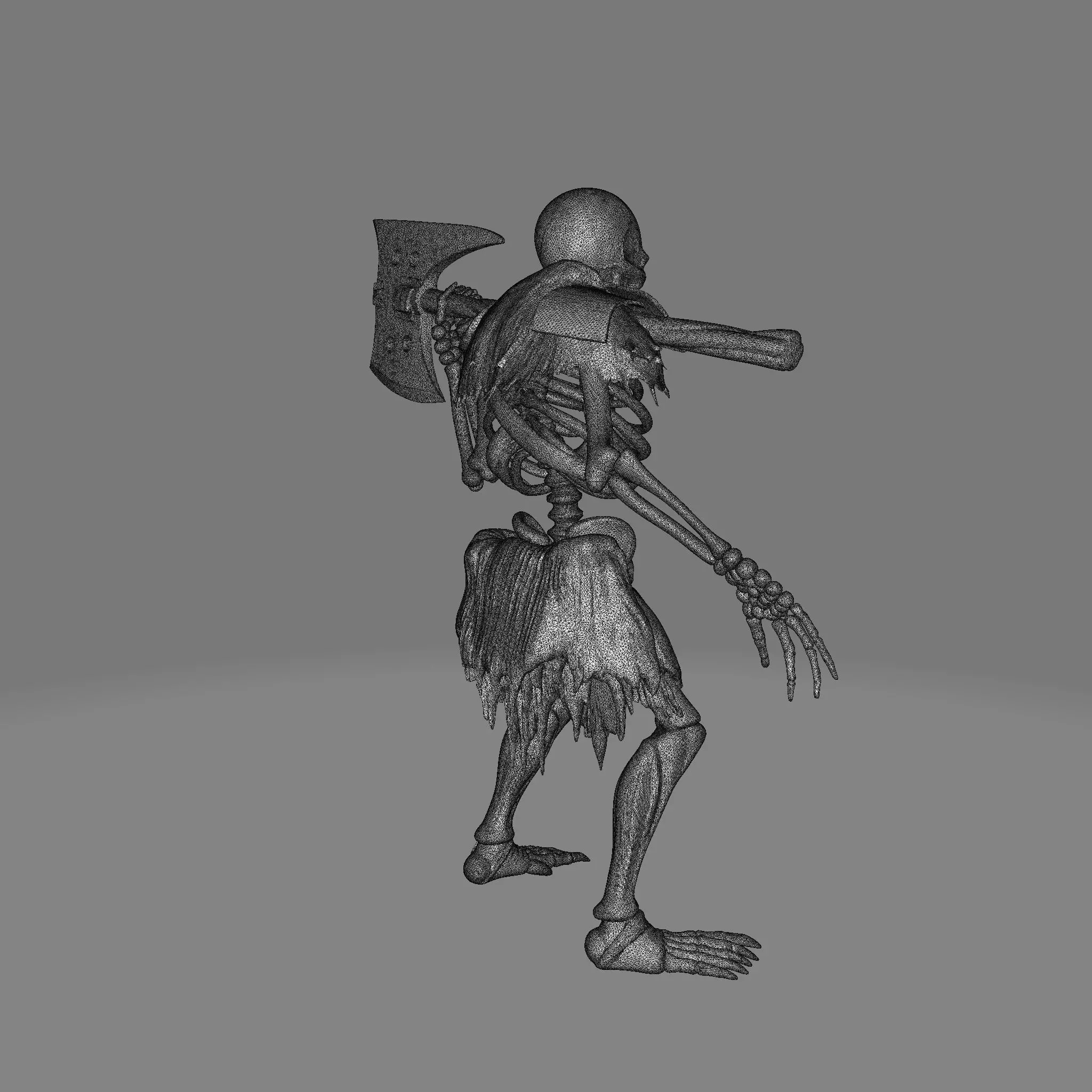 Spooky Skeleton Fighter 3D print model_21