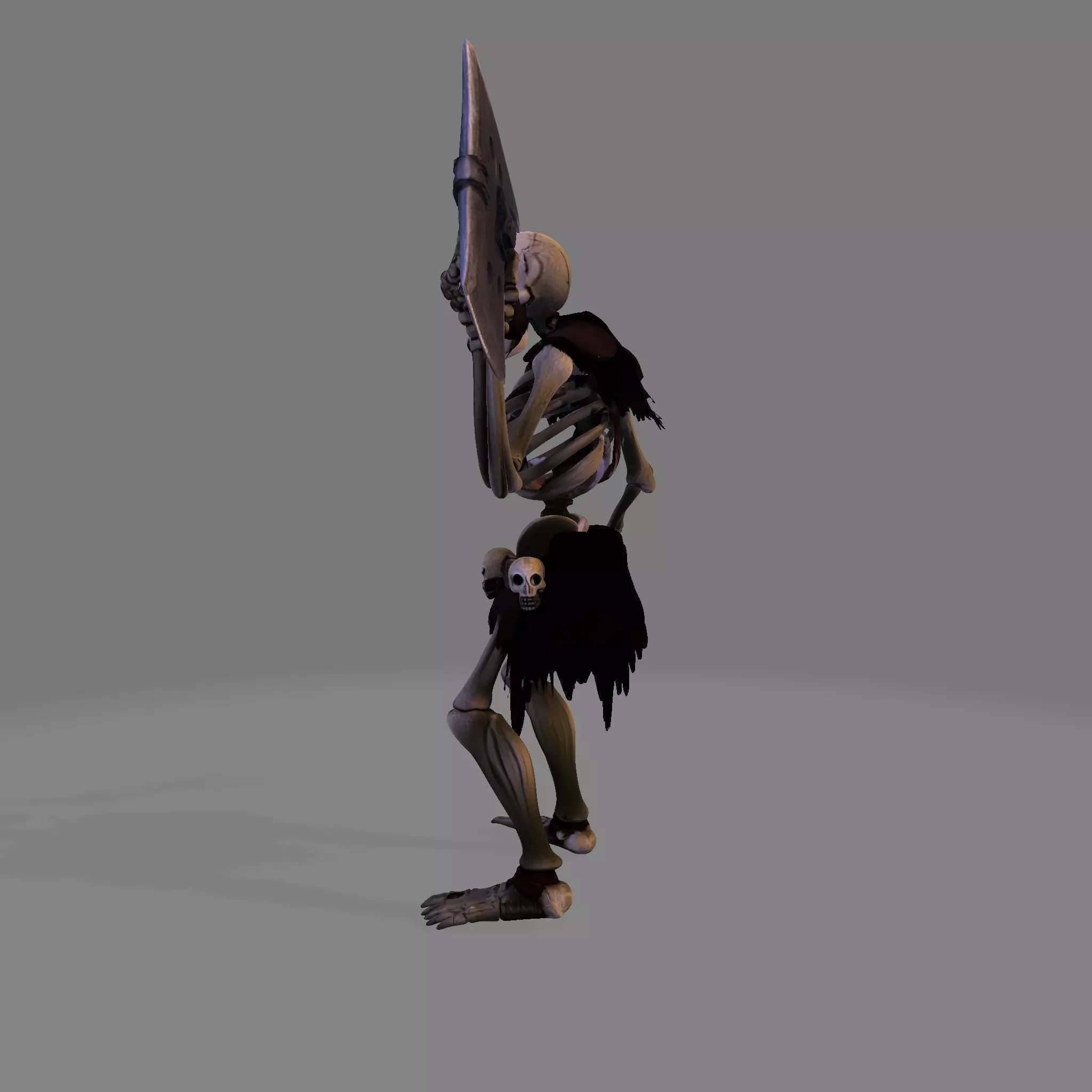 Spooky Skeleton Fighter 3D print model_11