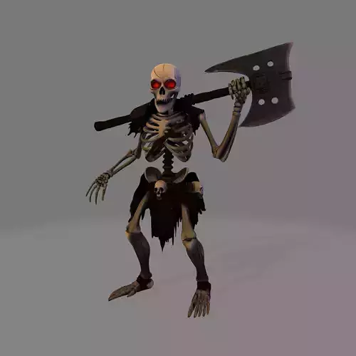 Spooky Skeleton Fighter 3D print model Spooky Skeleton Fighter 3D print model