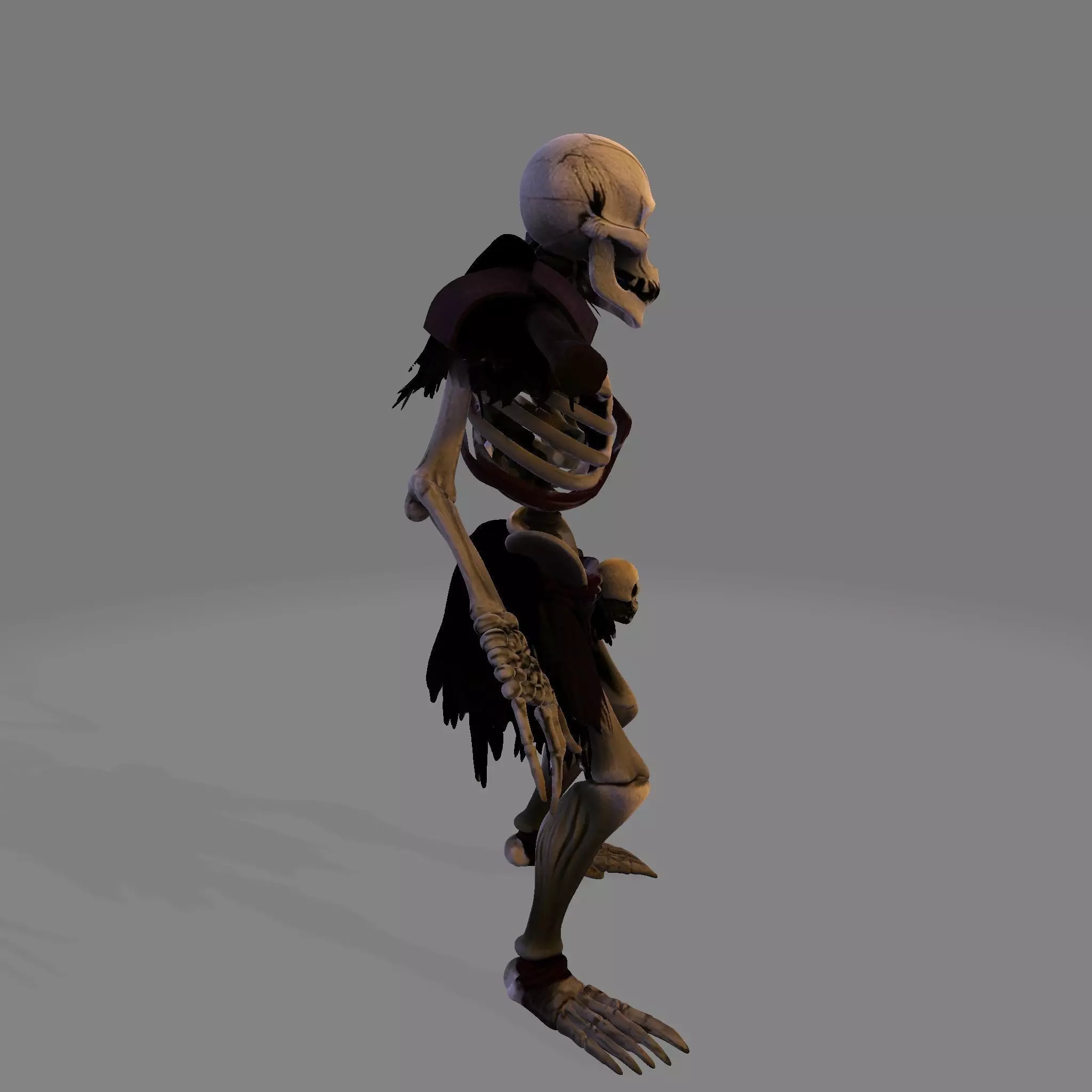 Spooky Skeleton Fighter 3D print model_2