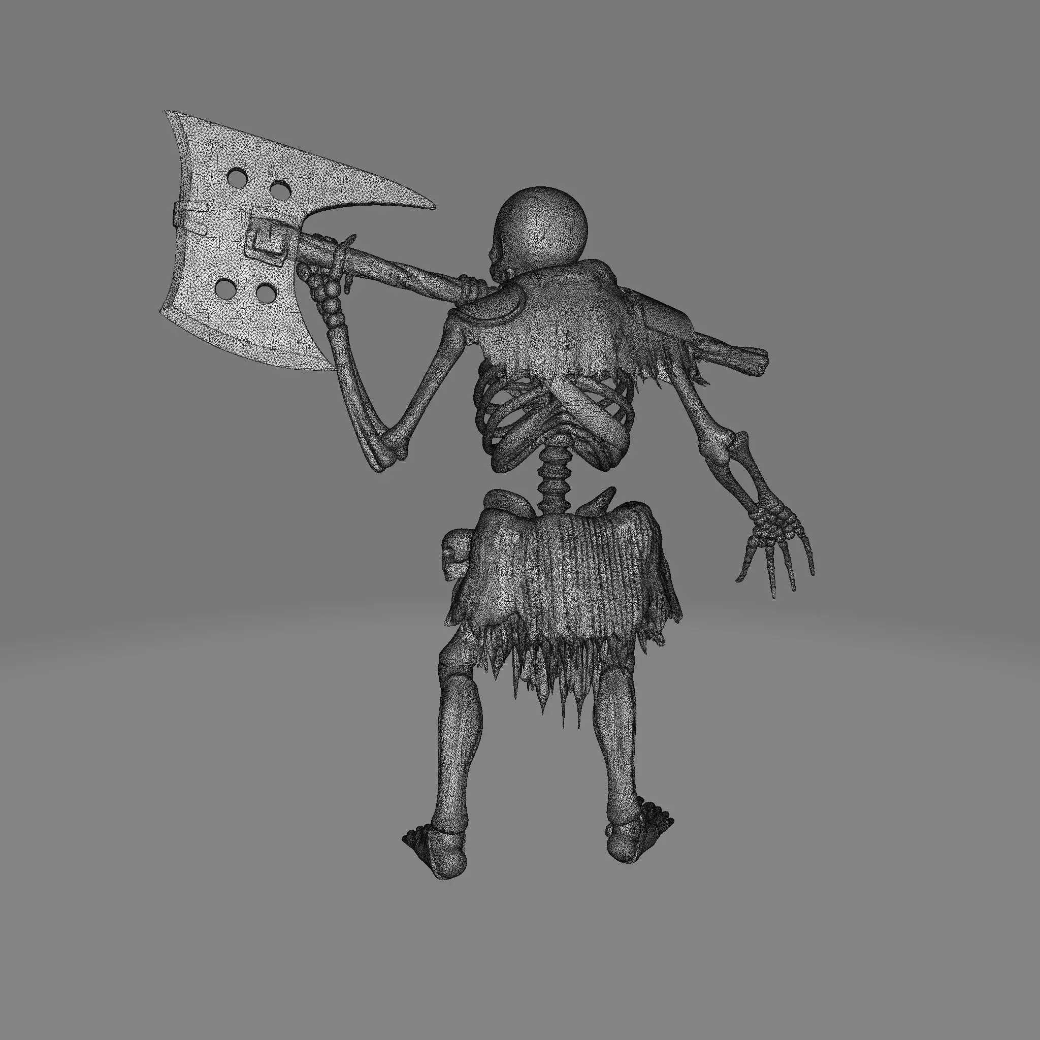 Spooky Skeleton Fighter 3D print model_20