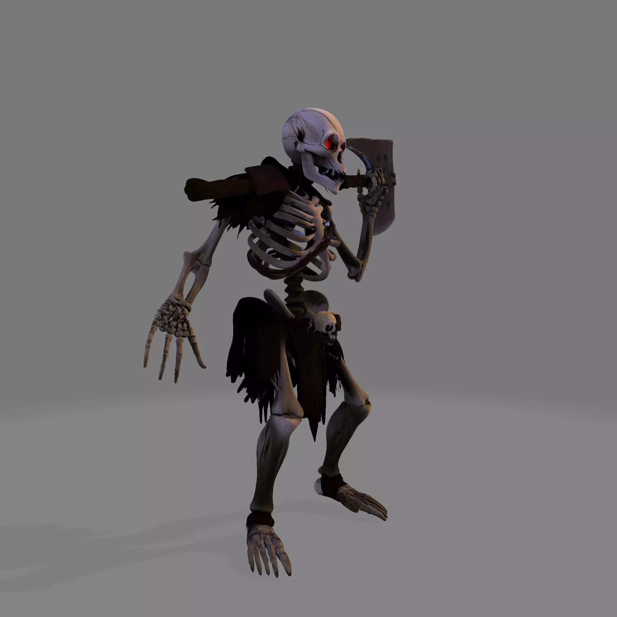 Spooky Skeleton Fighter 3D print model_3