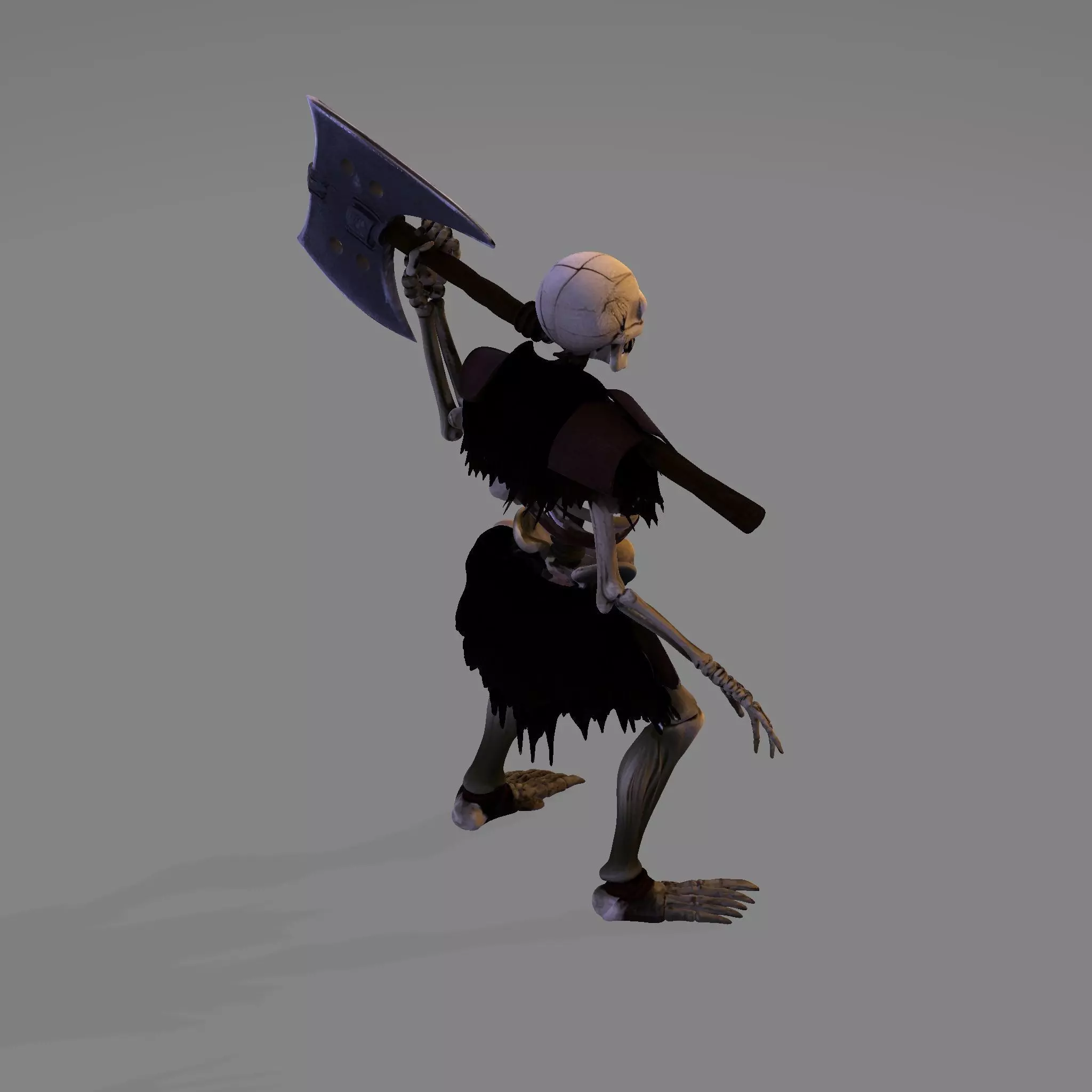 Spooky Skeleton Fighter 3D print model_22