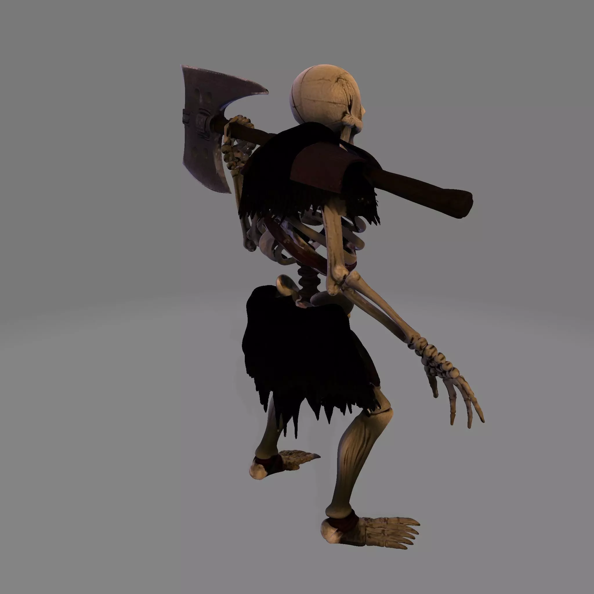 Spooky Skeleton Fighter 3D print model_17