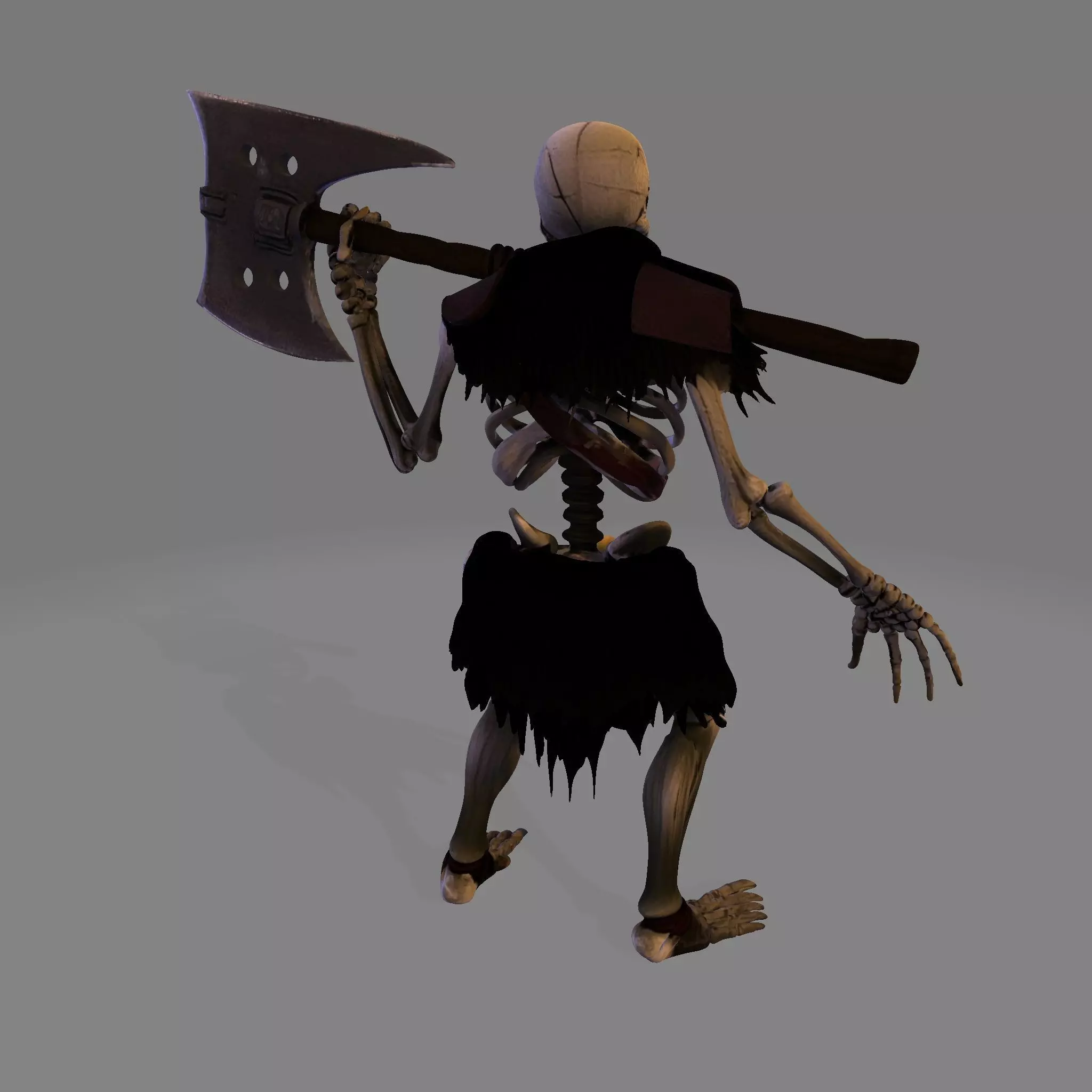 Spooky Skeleton Fighter 3D print model_16
