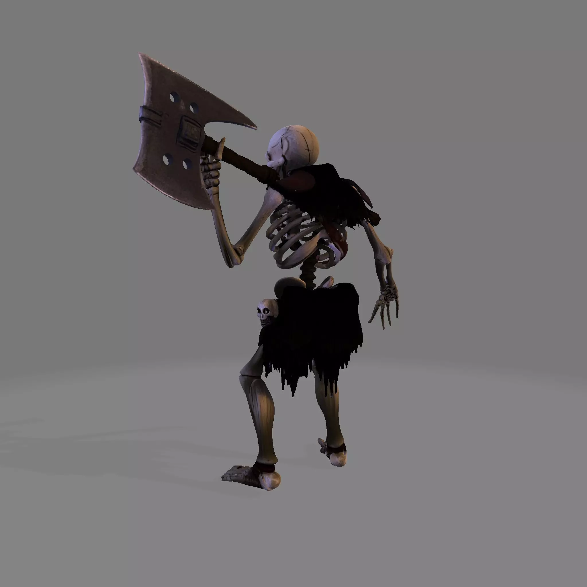 Spooky Skeleton Fighter 3D print model_13