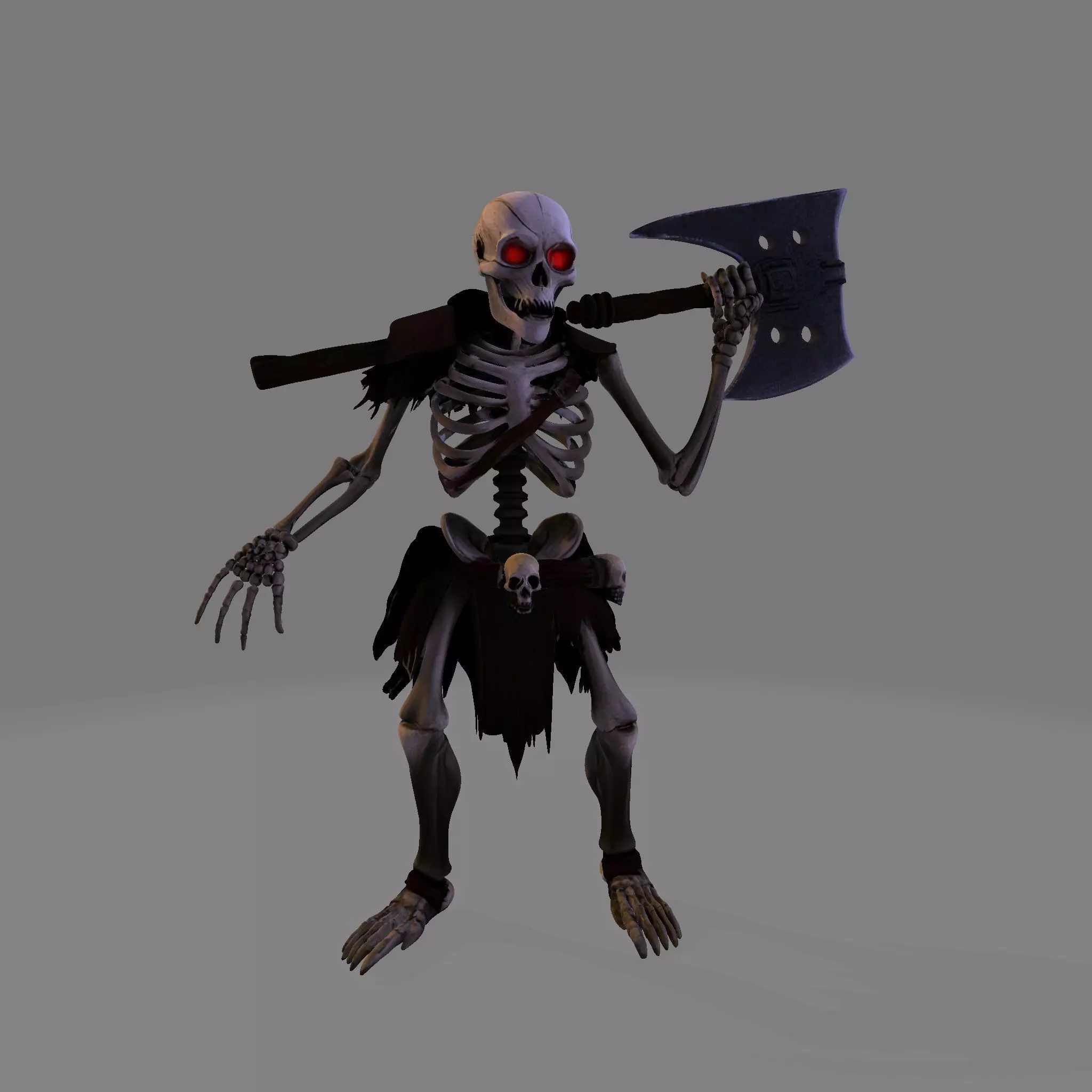 Spooky Skeleton Fighter 3D print model_5