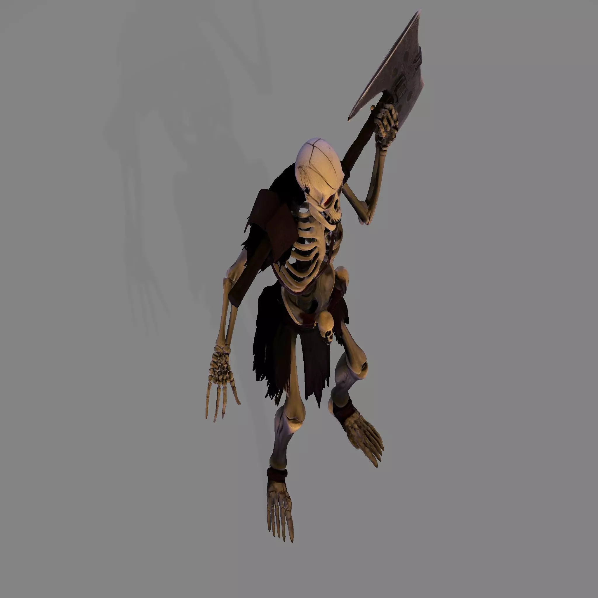Spooky Skeleton Fighter 3D print model_26