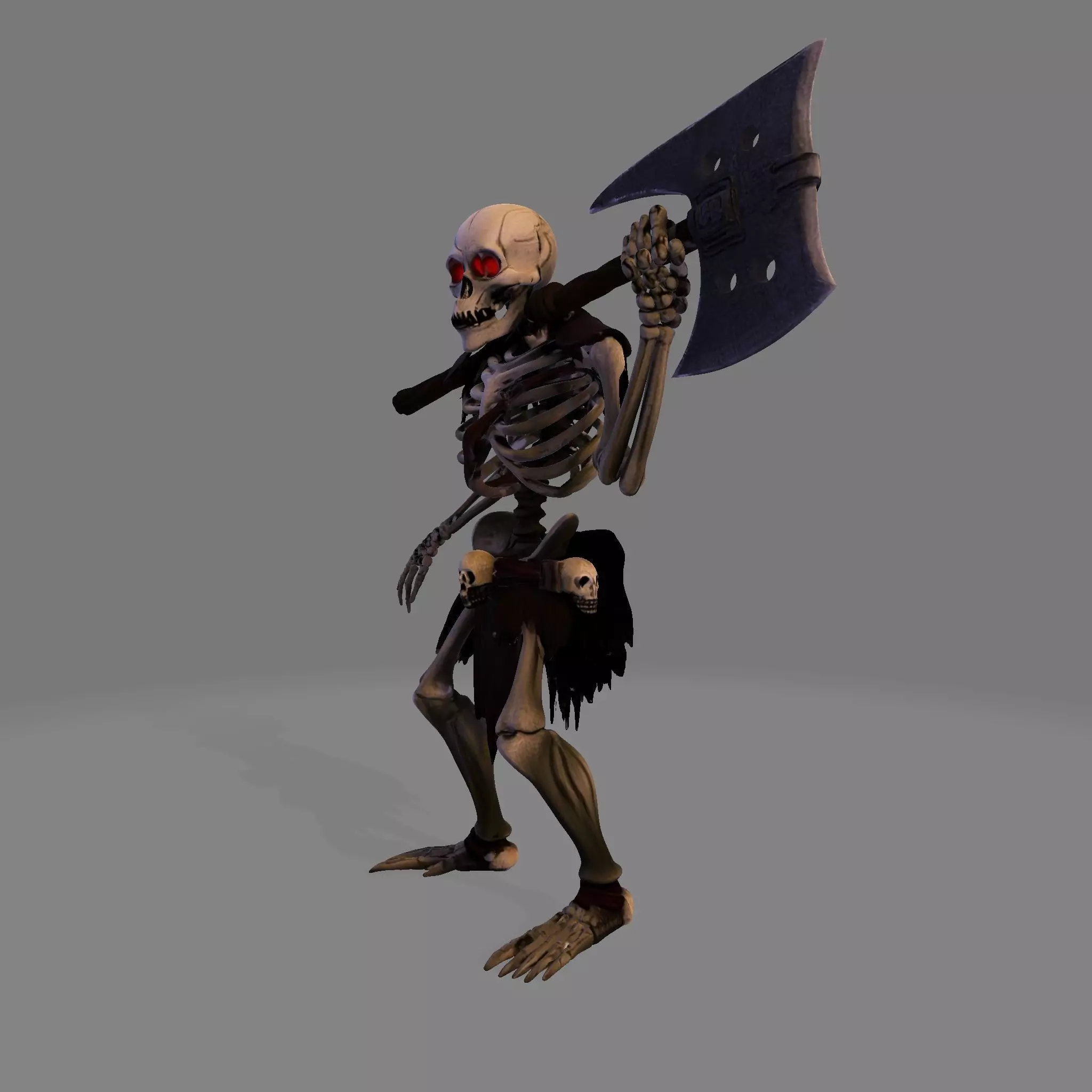 Spooky Skeleton Fighter 3D print model_8