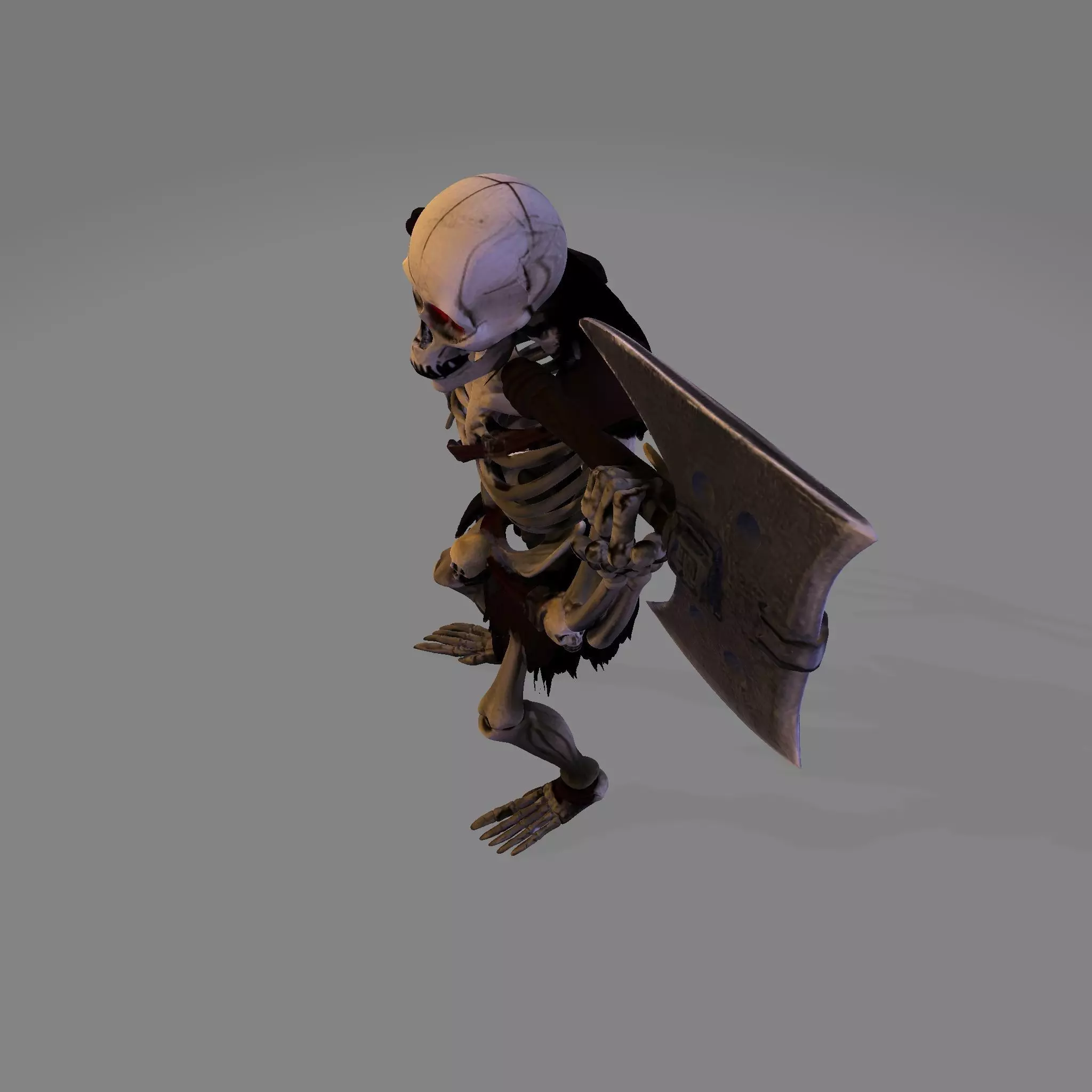 Spooky Skeleton Fighter 3D print model_31