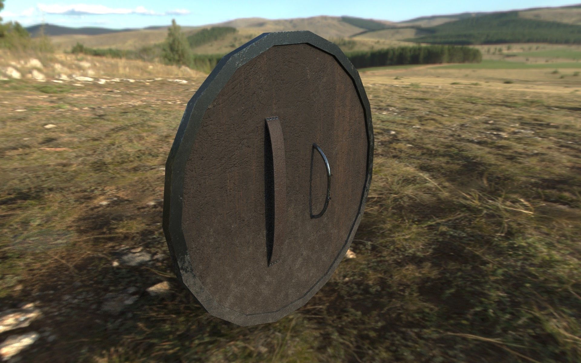 Viking Shield PBR Free low-poly 3D model_3