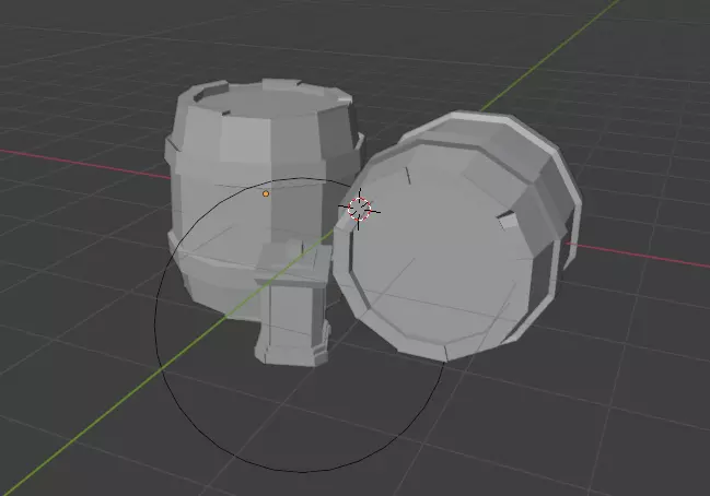 Low-Poly Barrel Low-poly 3D model_5