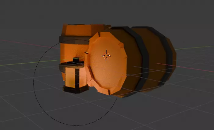 Low-Poly Barrel Low-poly 3D model_7