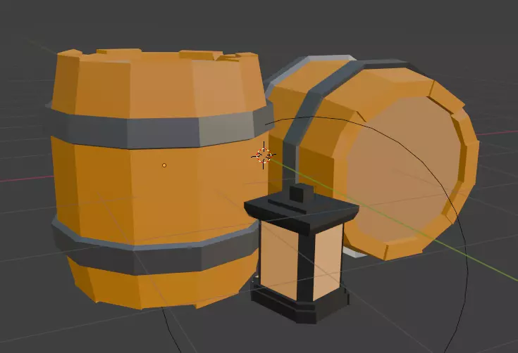 Low-Poly Barrel Low-poly 3D model_2