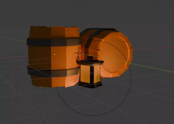 Low-Poly Barrel Low-poly 3D model_4