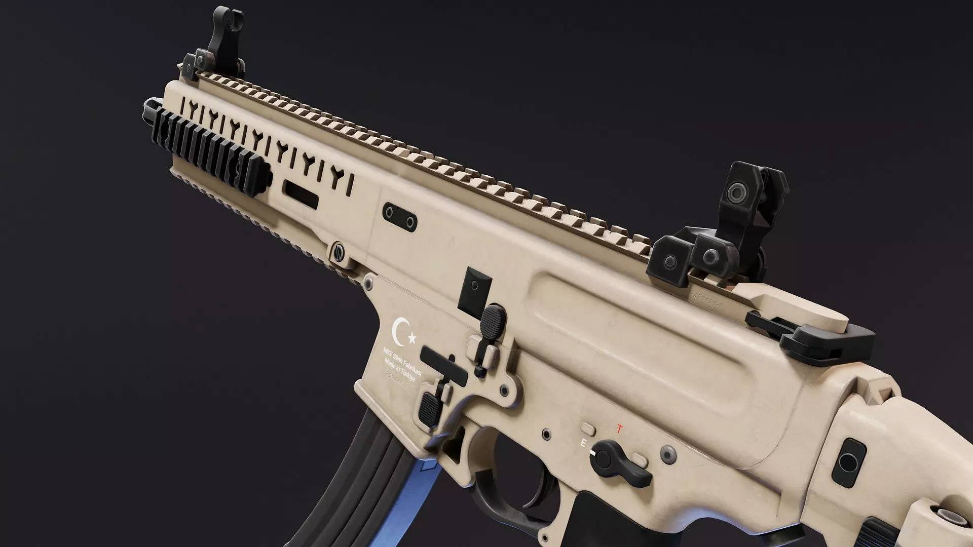 MOT 919 Submachine Gun Low-poly 3D model_8