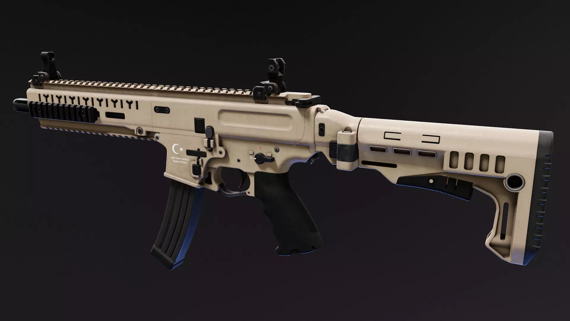 MOT 919 Submachine Gun Low-poly 3D model_1