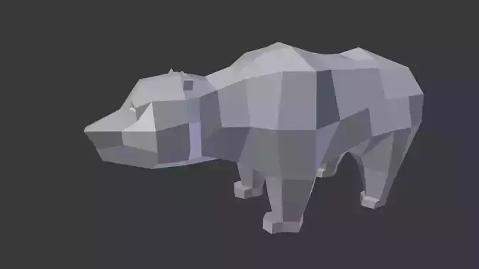 bear lowpoly skull