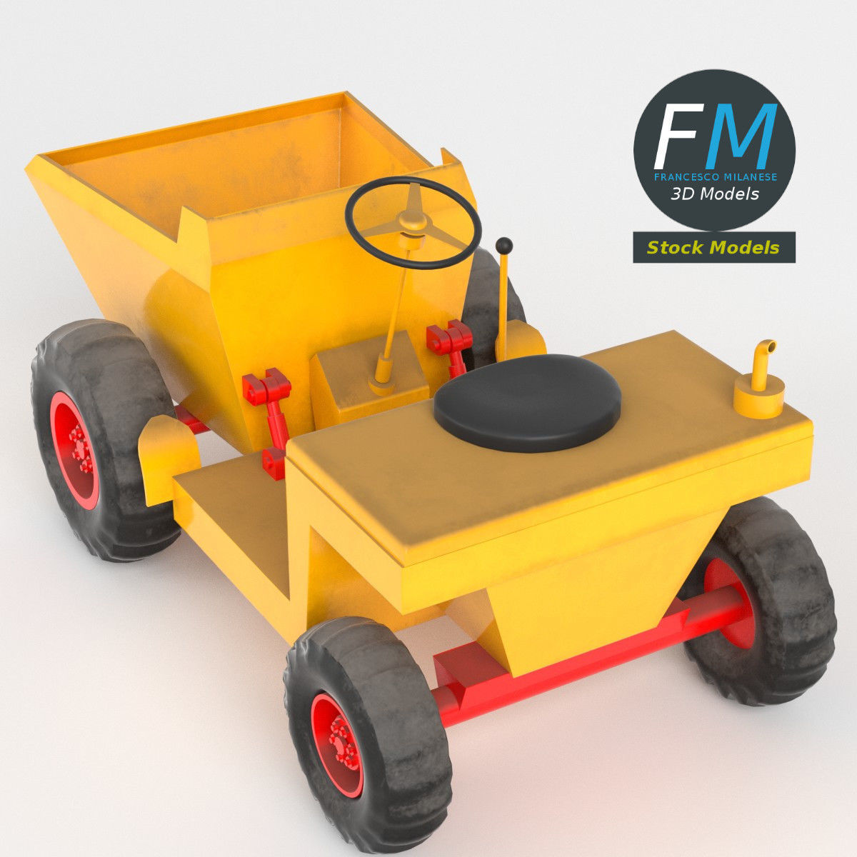 Tipper base mesh 3D model_2