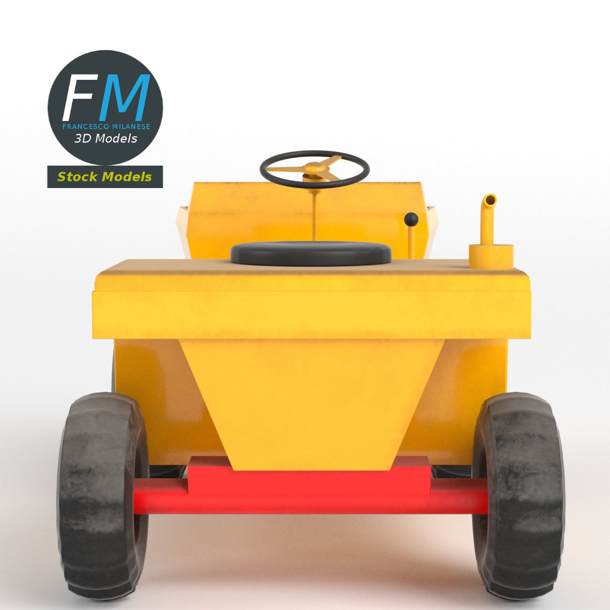 Tipper base mesh 3D model_4
